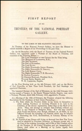 Item #408895 [Blue Book Report]. First Report of the Trustees of the National Portrait Gallery....