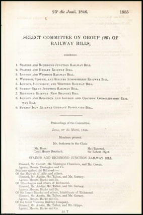 Item #408900 [Blue Book Report]. Proceedings of the Select Committee on a Group of Railway Bills;...