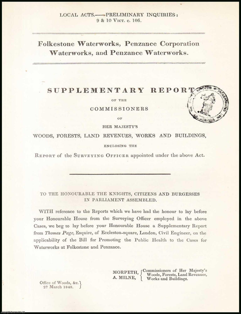 Item #408906 Blue Book Report : Dublin Improvement Bill; Preliminary Inquiry, Report by the...