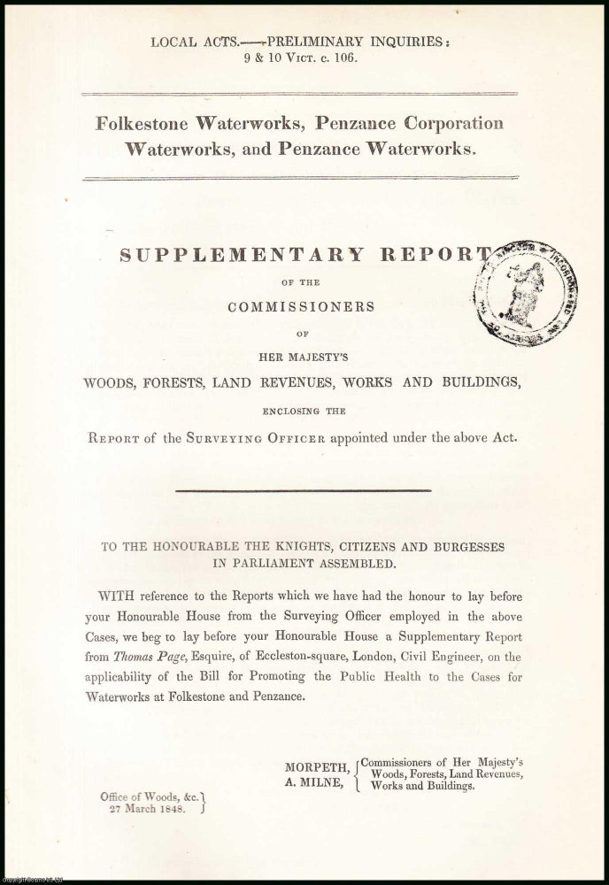 Item #408906 Blue Book Report : Dublin Improvement Bill; Preliminary Inquiry, Report by the...