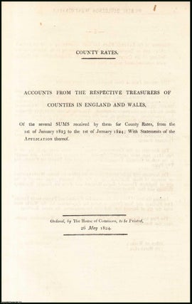 Item #408929 [Blue Book Report]. County Rates; Accounts from the respective Treasurers of the...