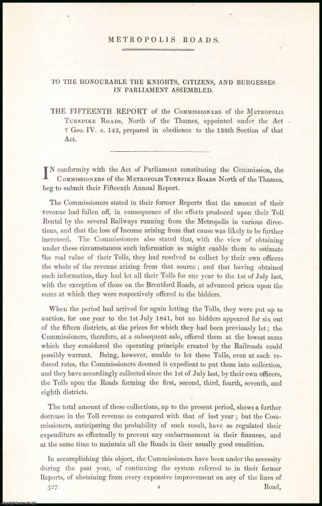 Item #408943 Blue Book Report : The Fifteenth Annual Report of the Commissioners of the...