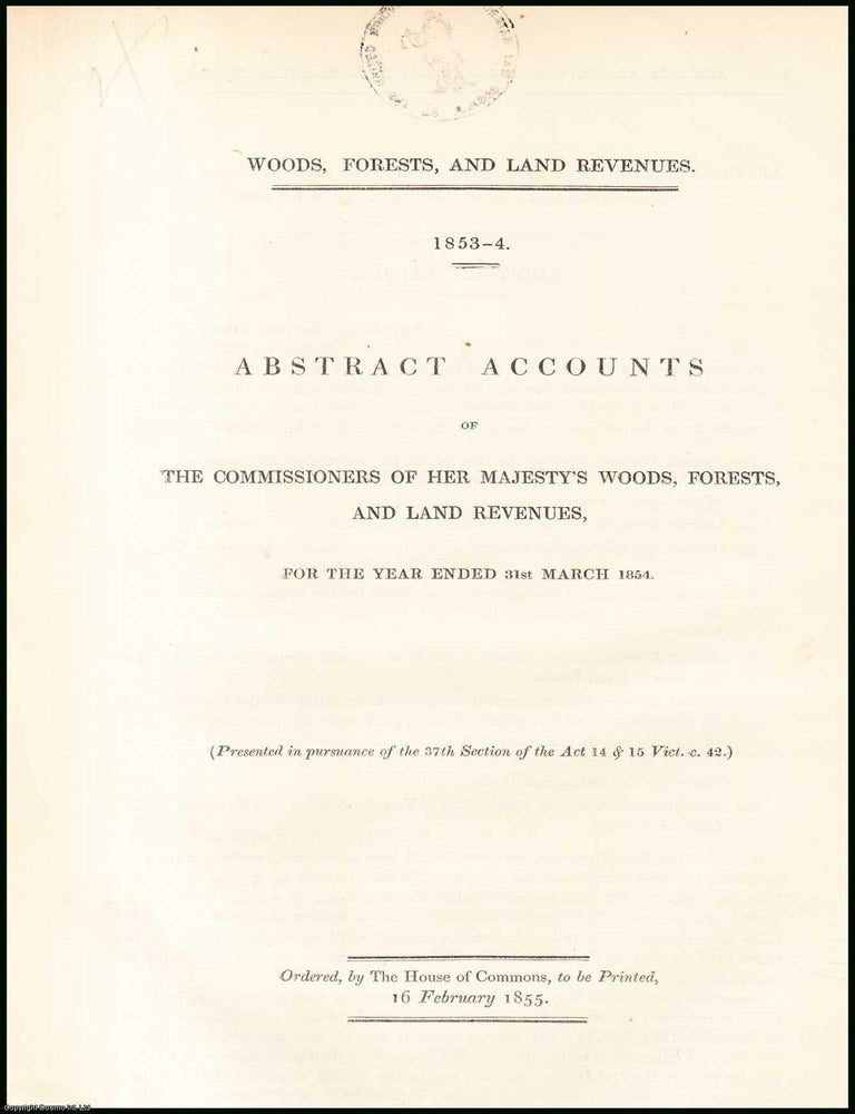 Item #408946 Blue Book Report : Abstract Accounts of the Commissioners of Her Majesty's...