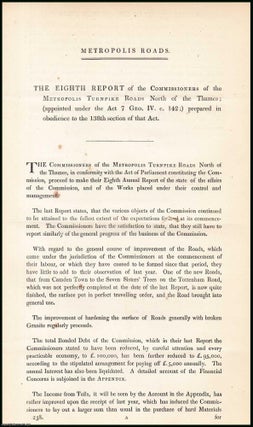 Item #408976 Metropolis Turnpike Roads, North of the Thames; Commissioners' Eighth Annual Report....