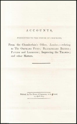 Item #408979 [Blue Book Report]. Accounts from the Lord Chamberlain's Office, London, relating to...