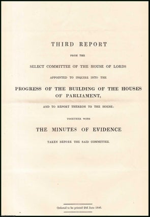 Item #408981 [Blue Book Report]. 1846. Houses of Parliament; Report and Minutes of Evidence from...