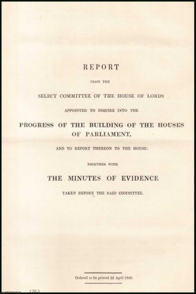 Item #408982 [Blue Book Report]. Houses of Parliament, Heating and Ventilation; Report and...