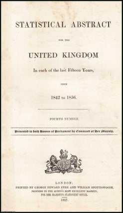Blue Book Report]. Statistical Abstract for the United Kingdom in. A W. Fonblanque.