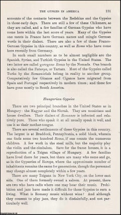 Item #409724 The Gypsies in America. An uncommon original article from the Journal of the Gypsy...