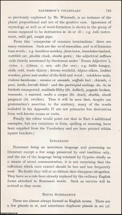 Item #409793 Sanderson's (part 5) Vocabulary. An uncommon original article from the Journal of...