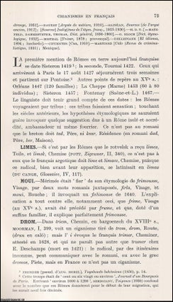 Item #409804 Ciganismes en Francais (part 1) et Gallicismes des Cigains. An uncommon original...