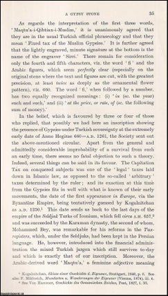 Item #409819 A Gypsy Stone. An uncommon original article from the Journal of the Gypsy Lore...