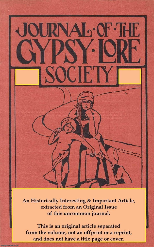 Item #409832 Contributions (part 8, cont) to the Studies of Serbian Gypsies; Marriage. An uncommon original article from the Journal of the Gypsy Lore Society, 1936. Alexander Petrovic.