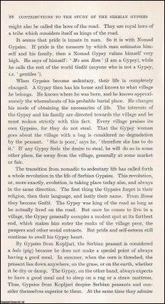 Item #409887 White Gypsies; Contributions (part 15) to the Studies of Serbian Gypsies. An...