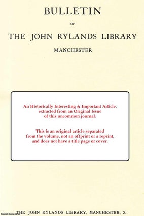 Item #410270 New Plays of Menander. An original article from the Bulletin of the John Rylands...