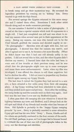 A Gajo Artist Visits American Tent Gypsies. 3 pages, 1 plate. An article printed in 1958, written by Joseph D. Jesensky.