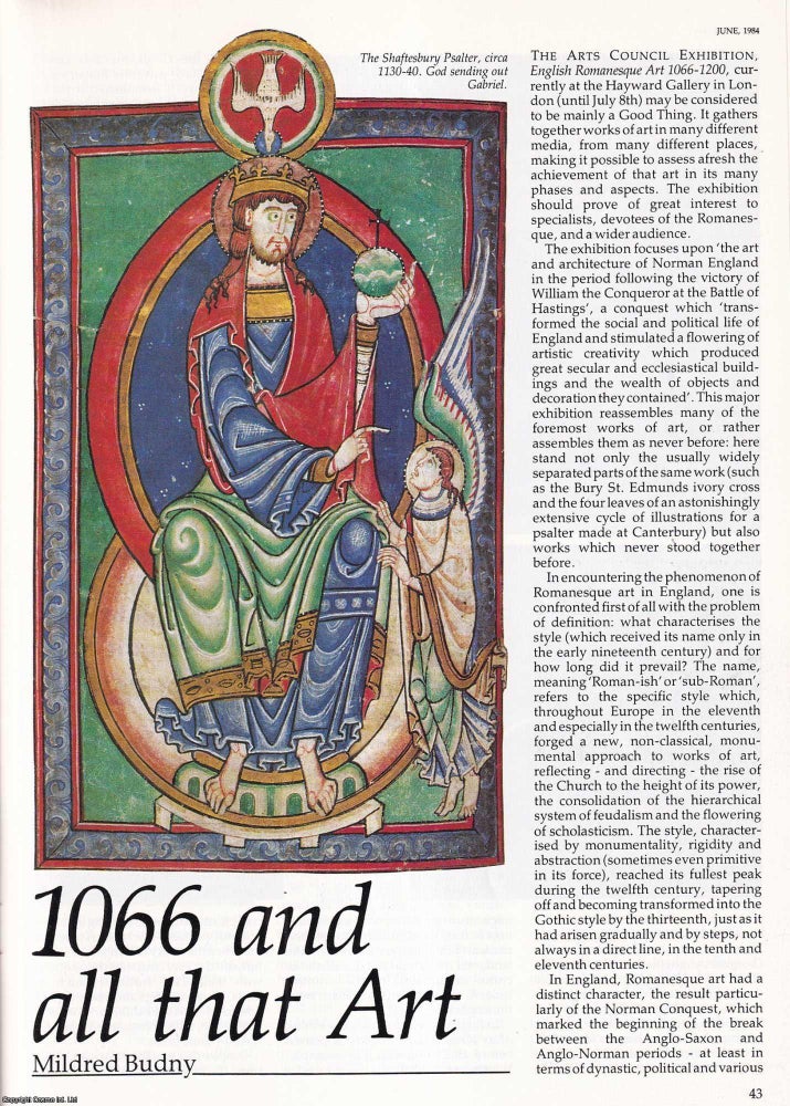 Item #411044 1066 and All that Art. 5 pages, illustrated. An article printed in 1984, written by...
