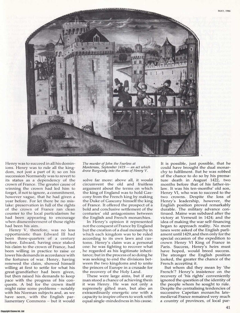 Item #411152 Henry V and the Dual Monarchy. An original article from History Today, 1986. Nigel Saul