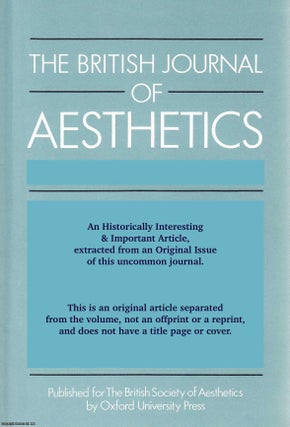 Item #412120 The Dream as Artist. An original article from the British Journal of Aesthetics,...
