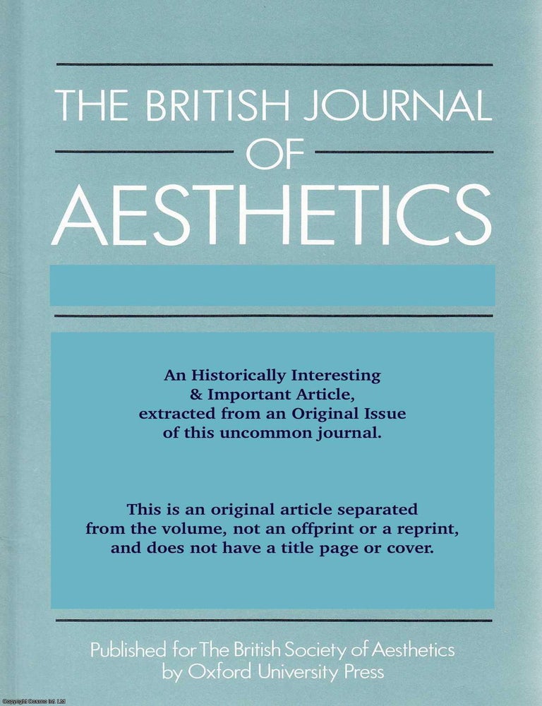 Item #412187 The Intentional Fallacy Revisited. An original article from the British Journal of...