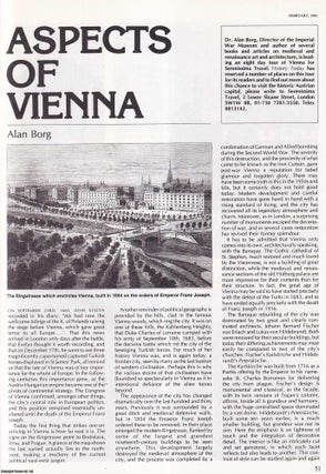 Item #412539 Aspects of Vienna. An original article from History Today, 1983. Alan Borg