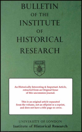 Item #413190 Historical Research in the Study of English Literature. An original article from the...