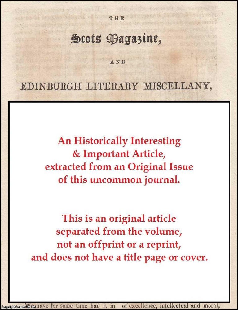 Item #413938 Observations on Penal Laws. An original article from the Scots Magazine, 1820. SCOTS MAGAZINE.