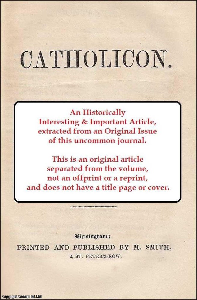 Item #414701 Lectures on the Principal Doctrines and Practices of the Catholic Church. By...