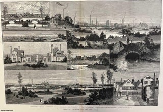 Views of Leicester and the New Park. An original print. LEICESTER.