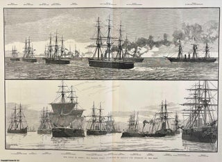 Crisis in Egypt: The British Fleet. An original print from. NAVAL INTEREST.