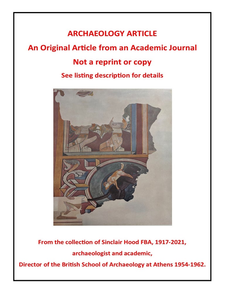 Item #415054 Religious Elements in the Thera Frescoes. Reprinted from Thera and the Aegean World...