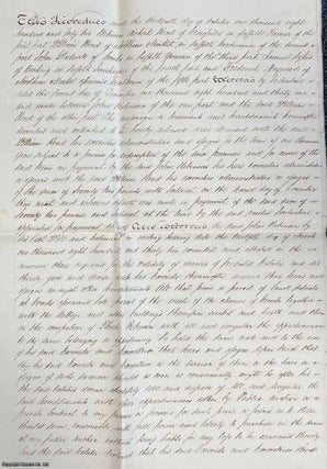 Item #415373 Combs, Suffolk. Copy of Conveyance of houses, land and hereditaments at Combs,...