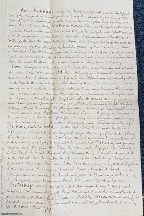 Item #415376 Wisborough Green, Sussex. Handwritten 'Attested Copy of Lease and Release', of...