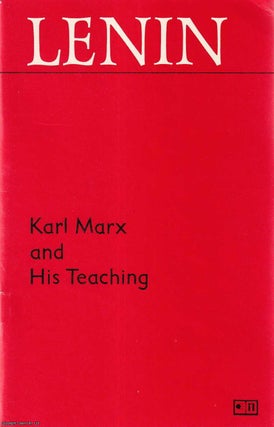 Item #416160 Karl Marx and His Teaching. Published by Progress Publishers 1977. V I. Lenin