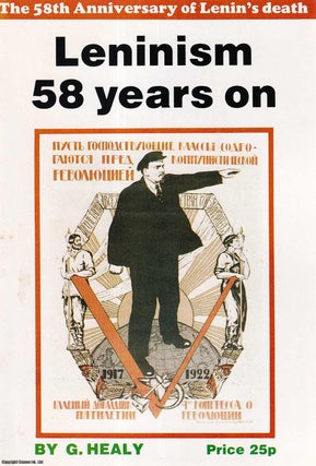 Item #416161 Leninism 58 Years on. The 58th Anniversary of Lenin's Death. Reprinted from the News...