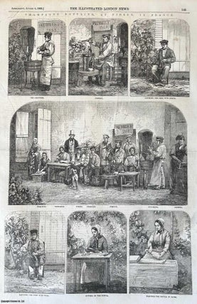 Item #416259 Champagne Bottling at Pierry, in France. An original print from the Illustrated...