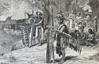 Item #416395 A Sketch in Borneo - By F. Regamey. An original print from the Illustrated London...