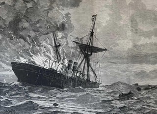 Burning of the Steamship City of Montreal on the Atlantic. SHIPPING ACCIDENT.