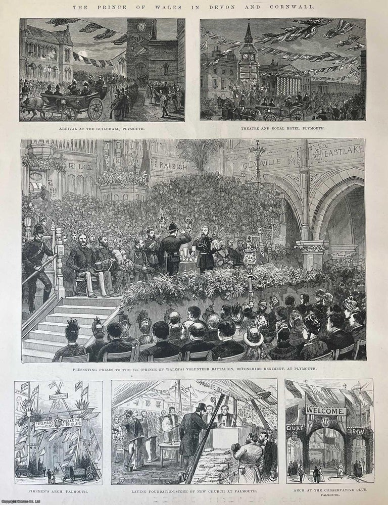 Item #416577 The Prince of Wales in Devon and Cornwall; Plymouth, Falmouth, Truro and Davonport....