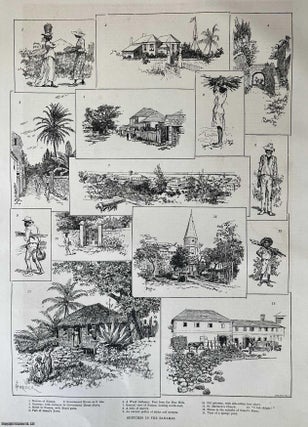 Item #416670 Sketches in the Bahamas. A collection of original woodcut engravings , with brief...