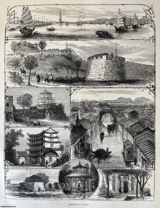 Item #416699 Sketches in Canton. A collection of original woodcut engravings, from the...