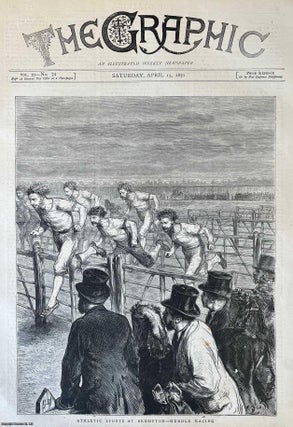 Item #416792 Athletic Sports at Brompton - Hurdle Racing. An original woodcut engraving, from the...