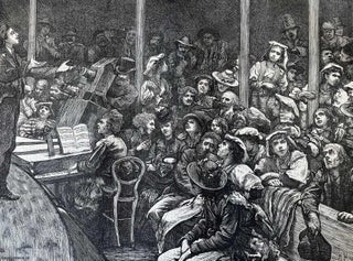 Item #416809 A Concert Given to the Poor Italians in London. An original woodcut engraving, from...