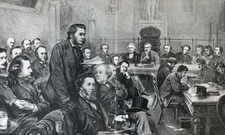 Item #416866 A Meeting of the London School Board in the Council Chamber Guildhall. An original...