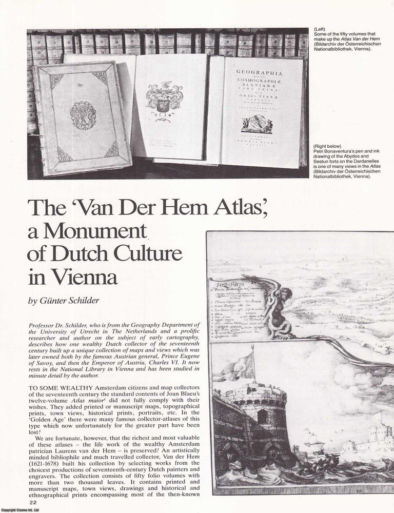 Item #417292 The 'Van Der Hem Atlas', a Monument of Dutch Culture in Vienna. An original article...