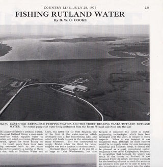 Item #417764 Fishing Rutland Water. Several pictures and accompanying text, removed from an...