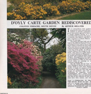 Item #417770 Coleton Fishacre, South Devon: D'Oyly Carte Garden Rediscovered. Several pictures...