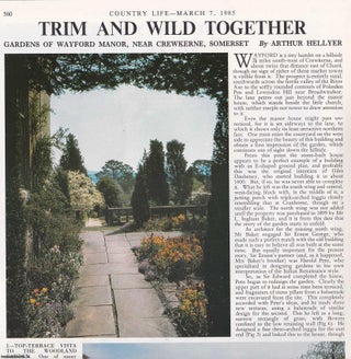 Item #417786 Gardens of Wayford Manor, near Crewkerne, Somerset. Several pictures and...