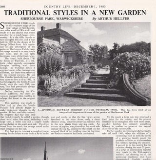 Item #417795 Sherbourne Park, Warwickshire; Traditional Styles in a New Garden. Several pictures...