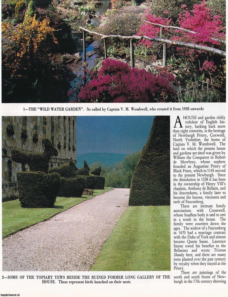 Item #417930 The Gardens of Newburgh Priory, North Yorkshire. Several pictures and accompanying...